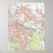 kaart van Eugene Oregon (1967) Poster (Voorkant)