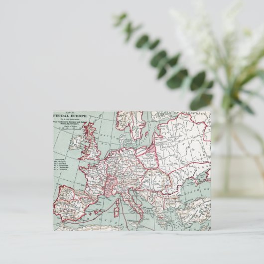 KAART VAN EUROPA, 12e EEUW (Staand voorkant)