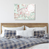 KAART VAN EUROPA, 12e EEUW Canvas Afdruk (Insitu (Slaapkamer))