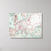 KAART VAN EUROPA, 12e EEUW Canvas Afdruk (Voorkant)