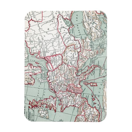 KAART VAN EUROPA, 12e EEUW Magneet (Verticaal)