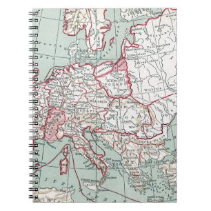 KAART VAN EUROPA, 12e EEUW Notitieboek