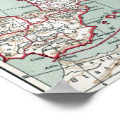 KAART VAN EUROPA, 12e EEUW Poster (Hoek)