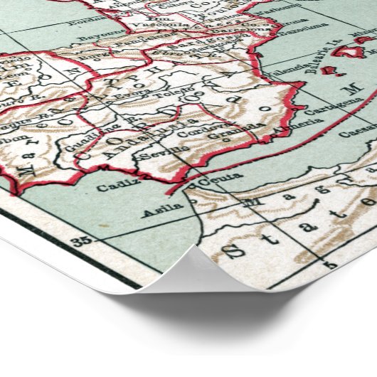 KAART VAN EUROPA, 12e EEUW Poster (Hoek)