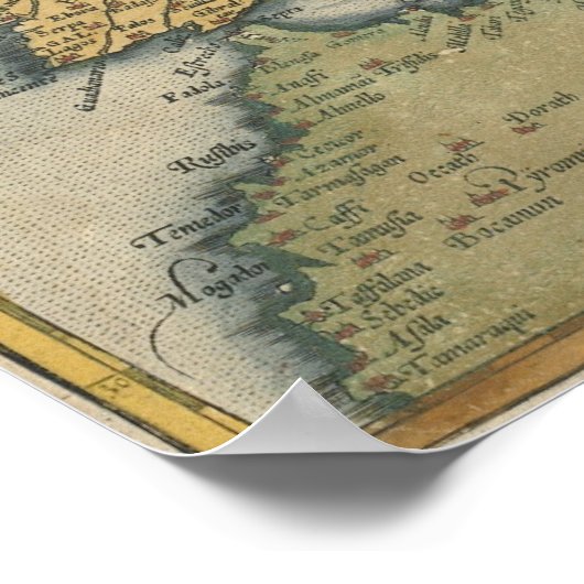  kaart van Europa (1570) Poster (Hoek)