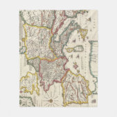  kaart van Europa (1657) Fleece Deken (Voorkant)