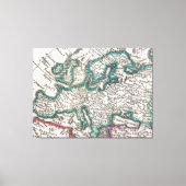 kaart van Europa (1685) Canvas Afdruk (Voorkant)