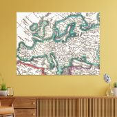  kaart van Europa (1685) Canvas Afdruk (Insitu (Woonkamer))