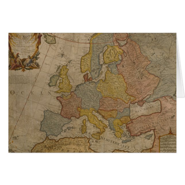 Kaart van Europa | 1700 (Voorkant Horizontaal)