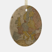 Kaart van Europa | 1700 Keramisch Ornament (Rechts)