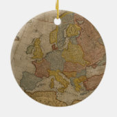 Kaart van Europa | 1700 Keramisch Ornament (Achterkant)