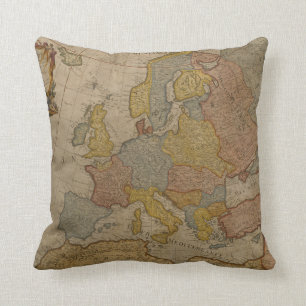 Kaart van Europa   1700 Kussen