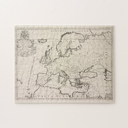 kaart van Europa (1700) Legpuzzel (Horizontaal)