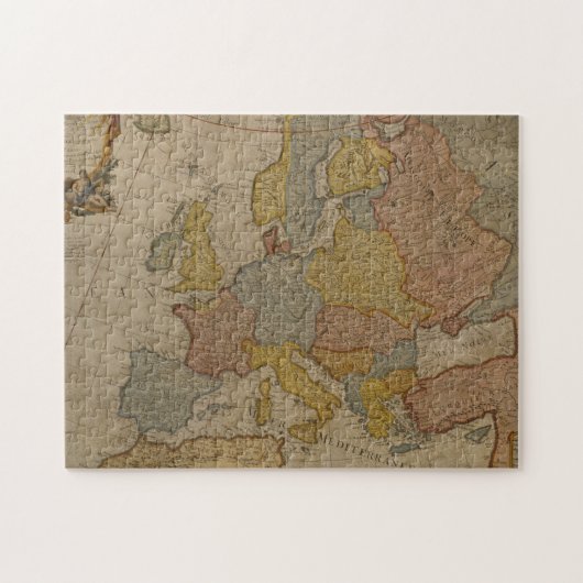 Kaart van Europa | 1700 Legpuzzel (Horizontaal)