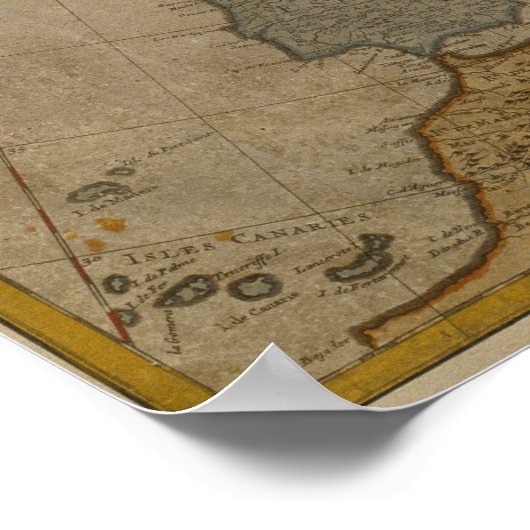 Kaart van Europa | 1700 Poster (Hoek)