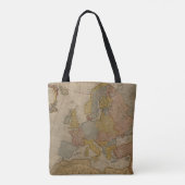 Kaart van Europa | 1700 Tote Bag (Achterkant)