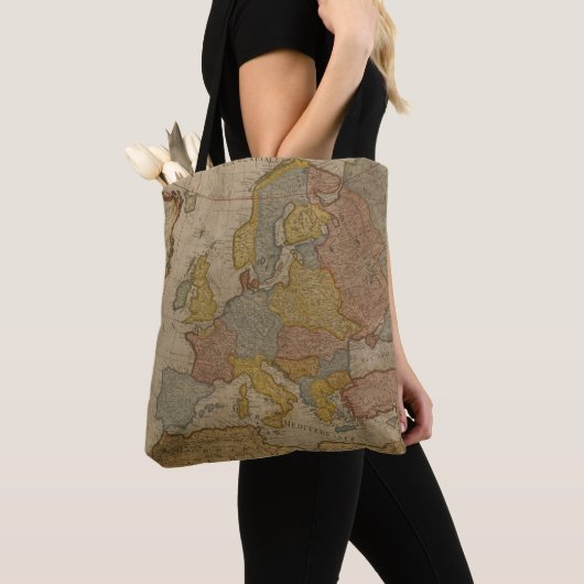 Kaart van Europa | 1700 Tote Bag (Dichtbij)