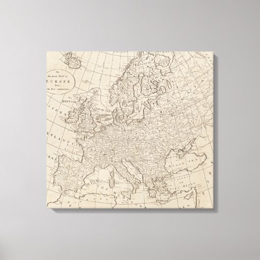  kaart van Europa (1800) Canvas Afdruk (Voorkant)