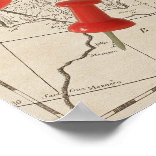  kaart van Europa (1800) Poster (Hoek)