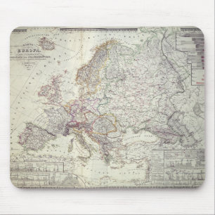 Kaart van Europa, 1841 Muismat