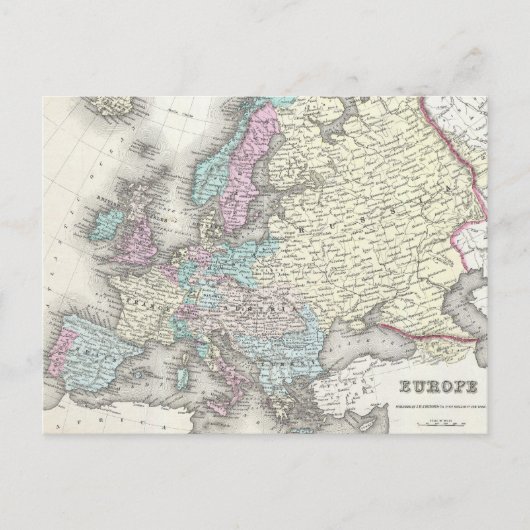 kaart van Europa (1855) (Voorkant)