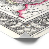  kaart van Europa, 1860 Poster (Hoek)