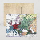 kaart van Europa 1876 (Voorkant / Achterkant)