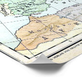  kaart van Europa (1899) Poster (Hoek)