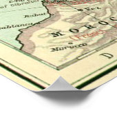 kaart van Europa (1918) Poster (Hoek)