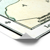  kaart van Europa (1920) Poster (Hoek)