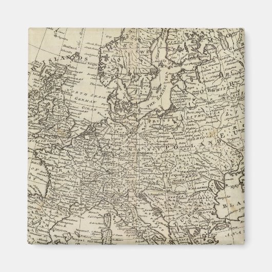 Kaart van Europa 3 Magneet (Voorkant)