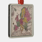 Kaart van Europa 3 Metalen Ornament (Rechts)