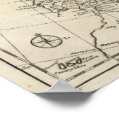 Kaart van Europa 3 Poster (Hoek)