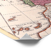 Kaart van Europa 3 Poster (Hoek)