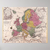 Kaart van Europa 3 Poster (Voorkant)