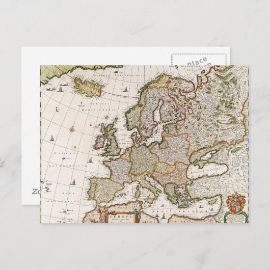 Kaart van Europa 4 (Voorkant / Achterkant)