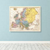 Kaart van Europa 4 Canvas Afdruk (Insitu (Houten vloer))