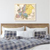 Kaart van Europa 4 Canvas Afdruk (Insitu (Slaapkamer))