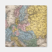 Kaart van Europa 4 Magneet (Voorkant)