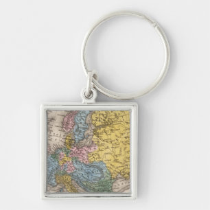 Kaart van Europa 4 Sleutelhanger