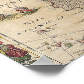 Kaart van Europa 6 Poster (Hoek)