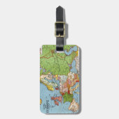 Kaart van Europa Bagagelabel (Voorkant verticaal)