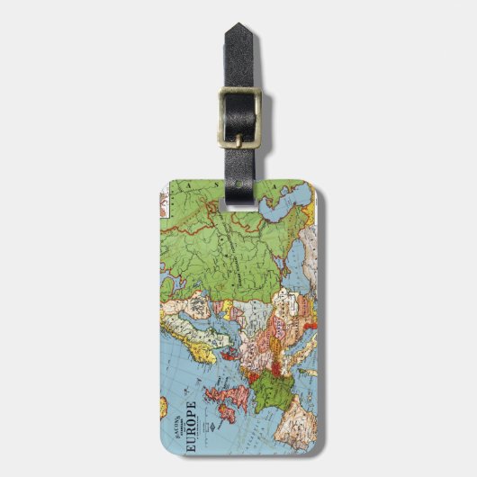 Kaart van Europa Bagagelabel (Voorkant verticaal)