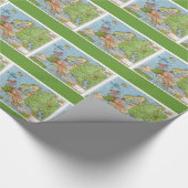 Kaart van Europa Cadeaupapier (Hoek)