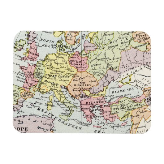 Kaart van Europa | Derde kruistocht Magneet (Horizontaal)