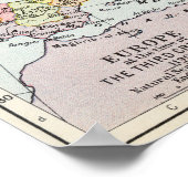 Kaart van Europa | Derde kruistocht Poster (Hoek)