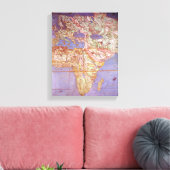 Kaart van Europa en Afrika Canvas Afdruk (Insitu (Woonkamer))