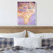 Kaart van Europa en Afrika Canvas Afdruk (Insitu (Slaapkamer))