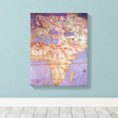 Kaart van Europa en Afrika Canvas Afdruk (Insitu (Houten vloer))