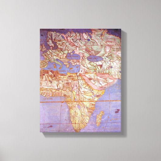 Kaart van Europa en Afrika Canvas Afdruk (Voorkant)